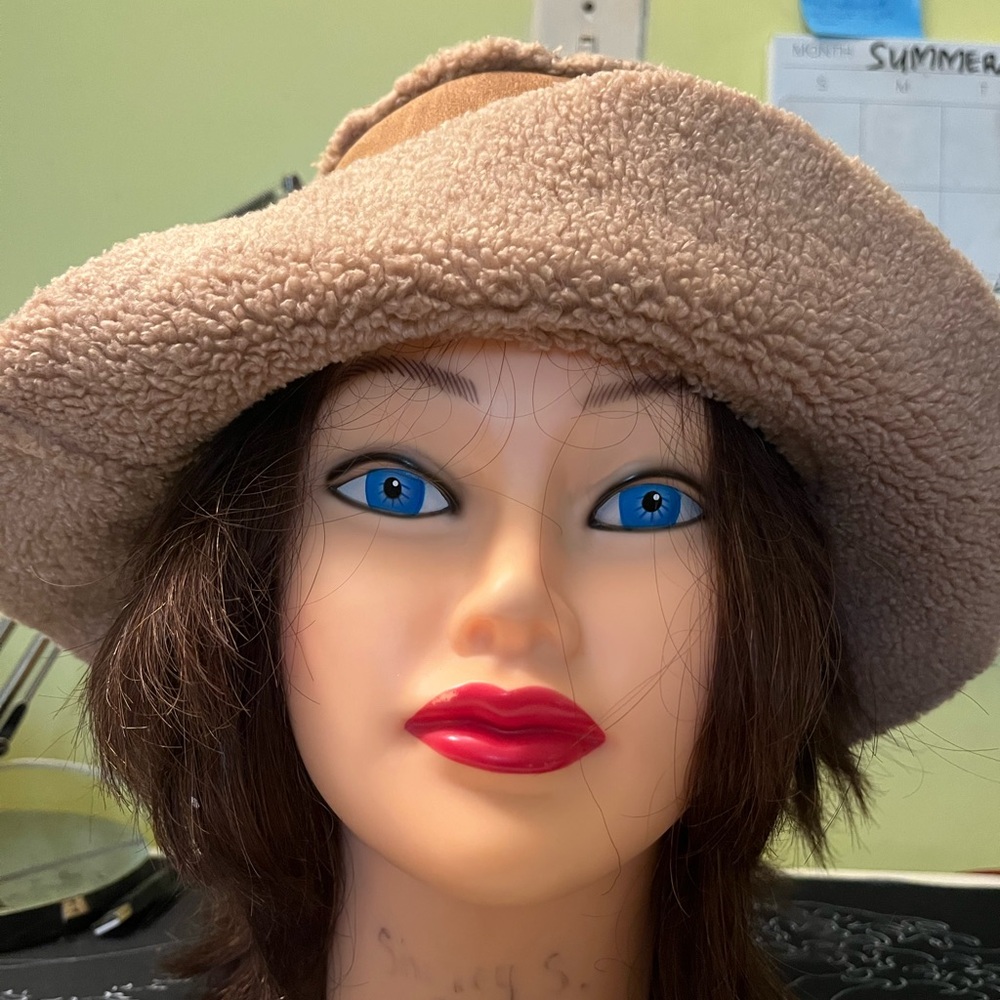 Brown bucket hat